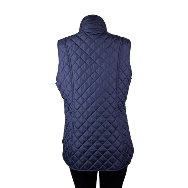 Tommy Hilfiger Womens Navy Quilted Puffer Vest Lightweight Zippered Sz L