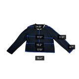 Calvin Klein Black Gold Chain Detail Cropped Cardigan Womens Long Sleeve Sz L
