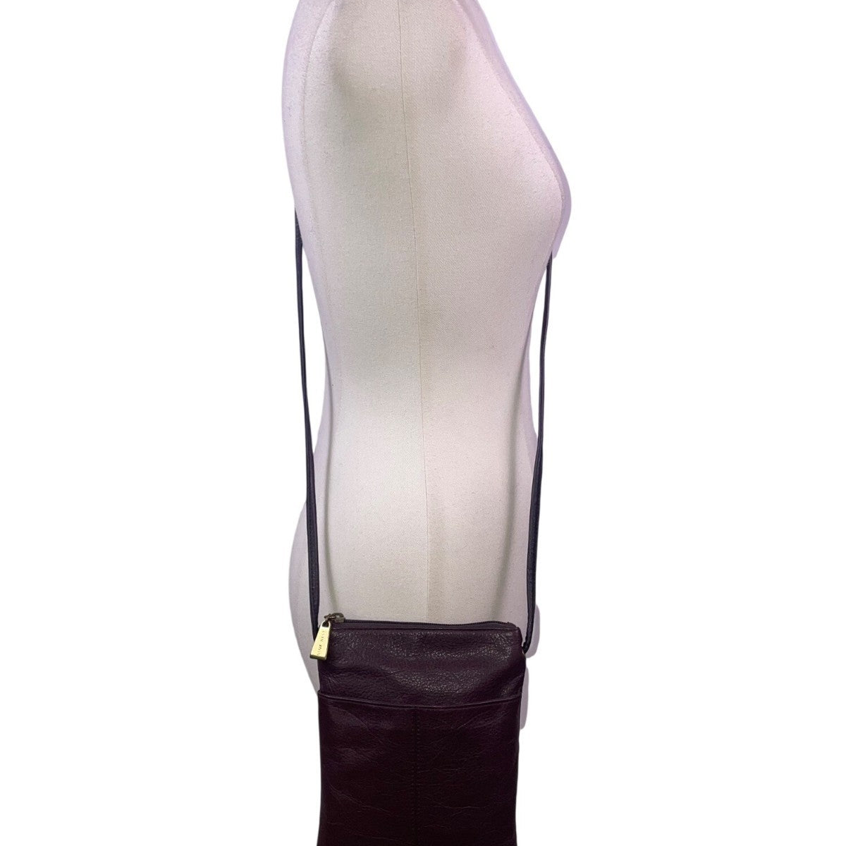 Nine West Women’s Purple Faux Leather Strapped Zipper Closure Crossbody Bag