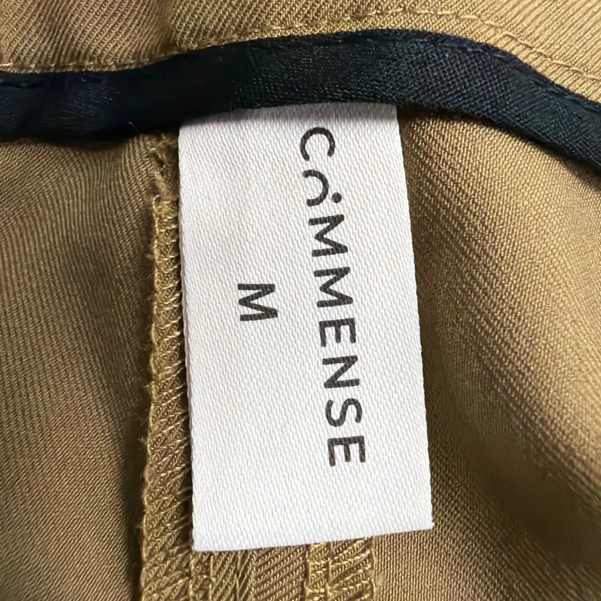 Commense Womens Khaki Wide-Leg Pleated High-Waist Trousers Size M