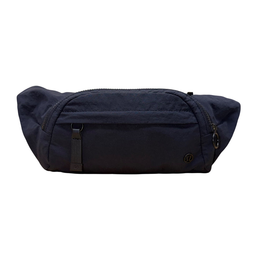 Lululemon Unisex Black Nylon Adjustable Strap On the Beat Belt Bag