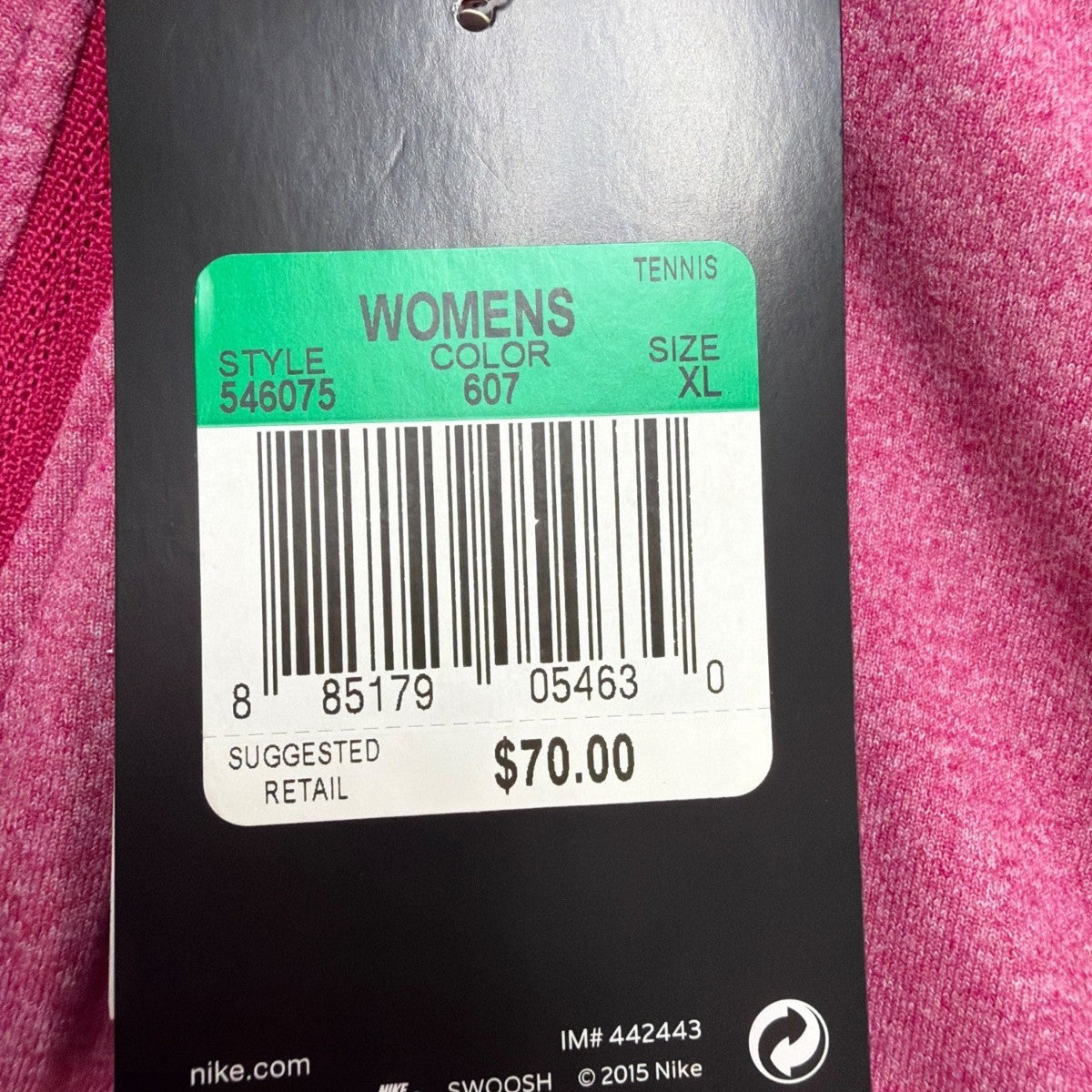 Nike Womens Pink Dri-Fit 3/4 Sleeve Zip Pullover Workout Shirt Sz  XL