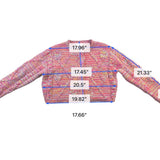 Style Tang Womens Multicolor Knit Cardigan Sweater Button Front Long Sleeve Sz S