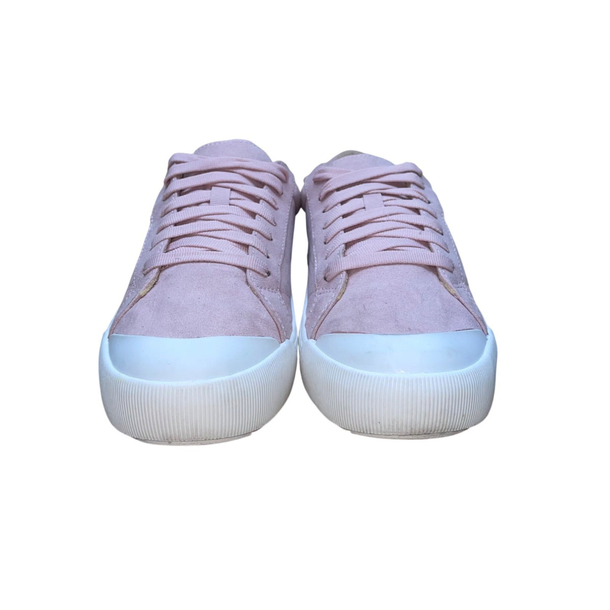 Dr. Scholls Women’s Pink Suede Casual Low Top Lace-Up Time Off Sneakers Size 7M