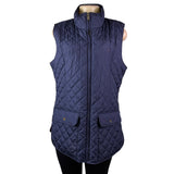 Tommy Hilfiger Womens Navy Quilted Puffer Vest Lightweight Zippered Sz L