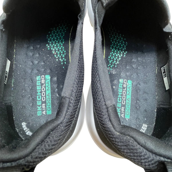 Skechers Men’s Black Mesh Air-Cooled Goga Mat Gen 5 Slip-On Shoes Size 10