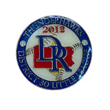 2012 Thunderhawks District 30 Little League Baseball Pin Collectible Round
