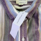 American Eagle Mens Purple Stripe Button-Up Long Sleeve Shirt Size M