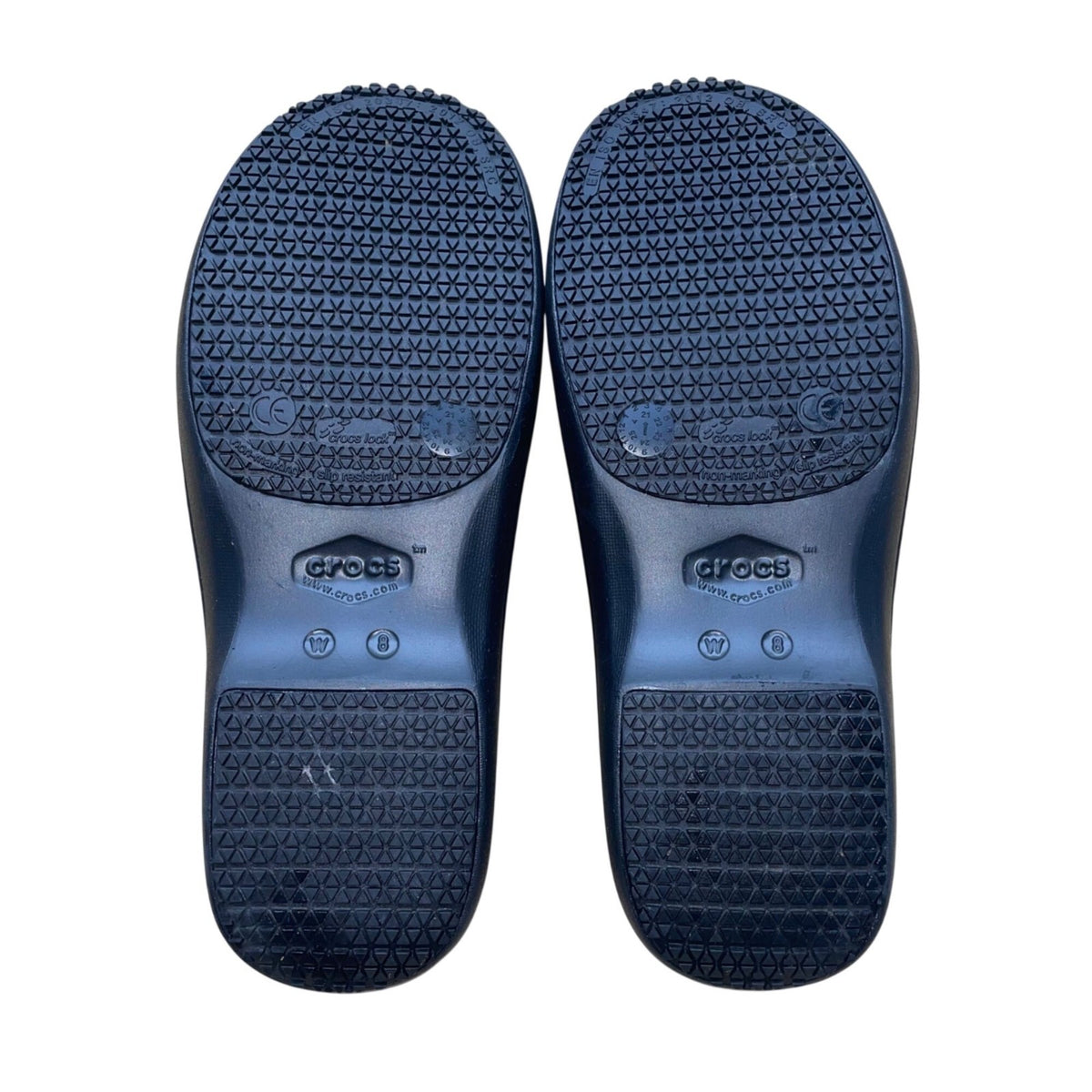 Crocs Women’s Black Rubber Tie-Dye Dual Comfort Slip-On Clogs Size W8