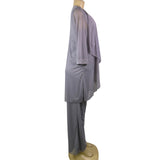 R&M Richards Womens Gray Polyester 3-Piece Jacket Top Pants Set Size 12 Formal W
