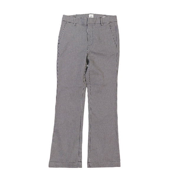 Gap Womens Black & White Houndstooth High-Rise Kick Fit & Stretch Pants Size 4