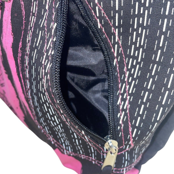Disney Hannah Montana Pink & Black Tote Bag With Chain Detail & Buttons Graphic