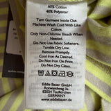 Eddie Bauer Womens Yellow & Gray Cotton Striped Short Sleeve T-Shirt Size L