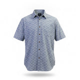 Ben Sherman Mens Blue Cotton Blend Short Sleeve Button-Up Shirt Size L 