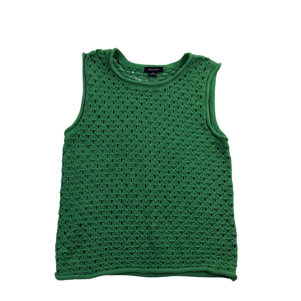 Sanctuary Womens Green Crochet Cotton Sleeveless Top Stylish Shirt Sz M