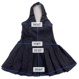 Love Fire Womens Black Cotton Blend Halter Pleated Stylish Fit Size L 