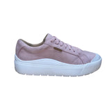 Dr. Scholls Women’s Pink Suede Casual Low Top Lace-Up Time Off Sneakers Size 7M