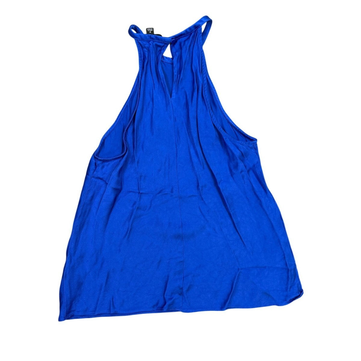 J.Crew Womens Blue Satin Jumpsuit With Halter Neck & Wide-Leg Pants Size S