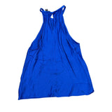 J.Crew Womens Blue Satin Jumpsuit With Halter Neck & Wide-Leg Pants Size S