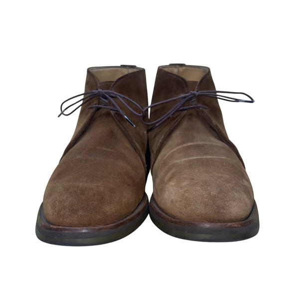 Peal & Co England Men’s Brown Suede Leather Lace-Up Ankle Boots Size 9