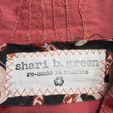 Shari B. Green Womens Red Black Patchwork Button-Up Dress Artsy Style Sz XL