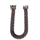 Vintage Womens Silver Tone Mesh Bracelet Adjustable Handmade Retro Style