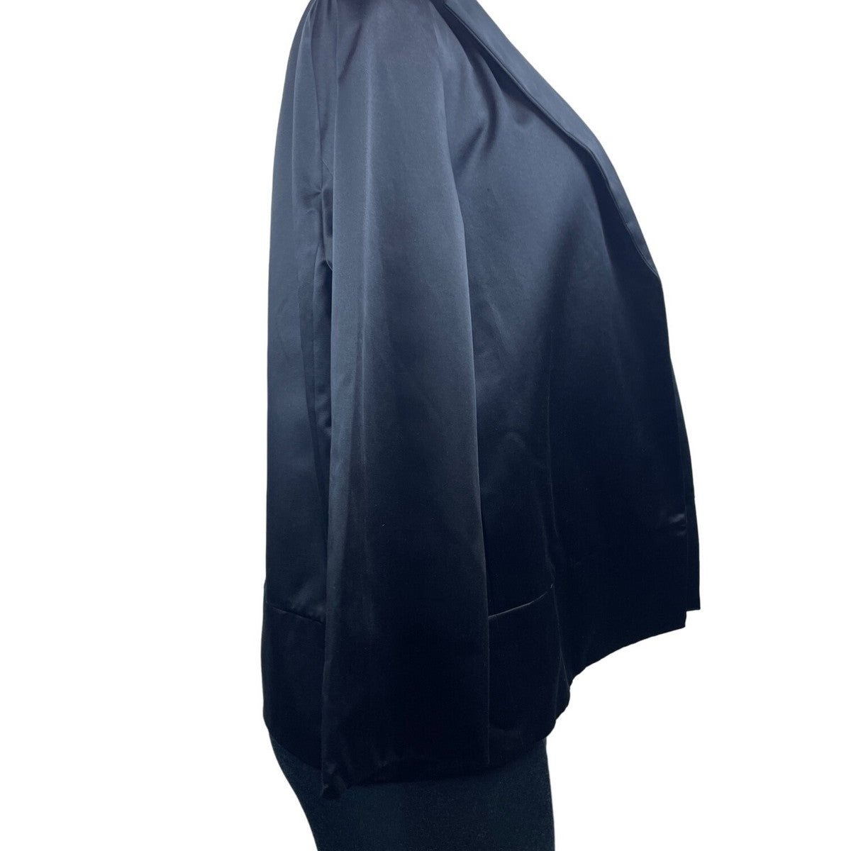 Eileen Fisher Womens Black Jacket XS Satin Finish New