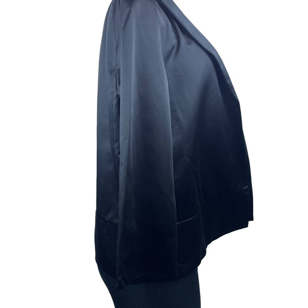Eileen Fisher Womens Black Jacket XS Satin Finish New