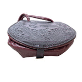 Vintage Abc Bag’s Women's Red Burgundy Leather Strapped Crossbody Purse Sz S