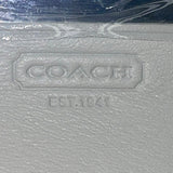 Coach Women’s White Leather With Silver Trim Compact Mini Wallet