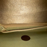 Vtg La Regale Women’s Gold Metal Mesh Shoulder Strap asymmetrical Evening Clutch