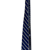 Vintage Brooks Brothers Mens Navy & Yellow Silk Striped Tie Handmade USA Classi