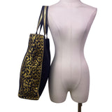 Betseyville Women’s Black Canvas & Gold-Toned Blingin Lips Rhinestone Tote Bag