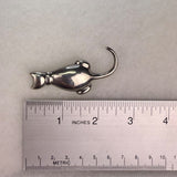 Zina Sterling Silver Cat Brooch Vintage Elegant Minimalist Jewelry Piece