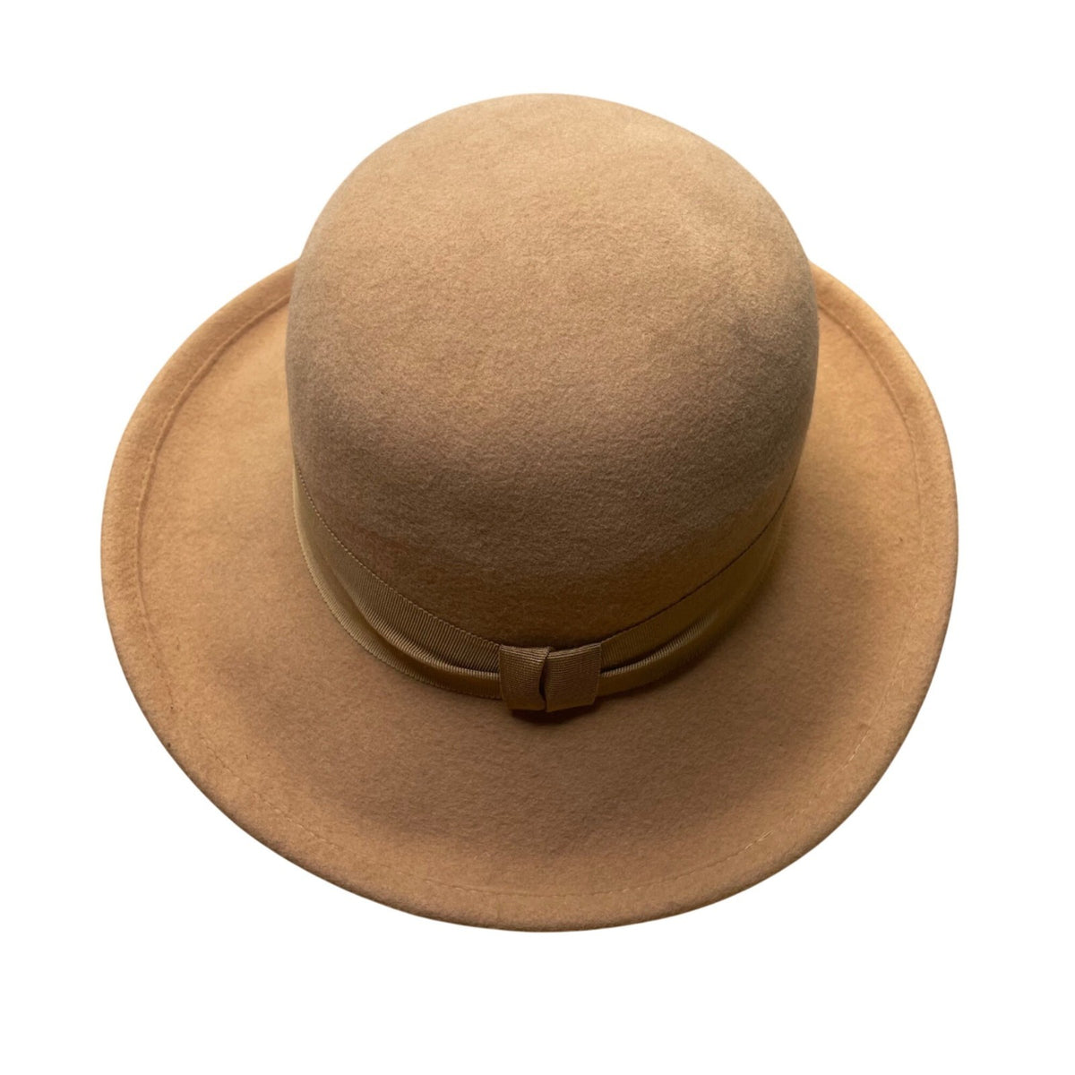 Street Smart Womens Tan Wool Felt Wide Brim Hat USA-Made Retro Style