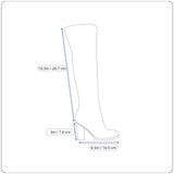 Stuart Weitzman Women’s Black Suede Knee-High Heeled Square Toe Boots Size 8.5M