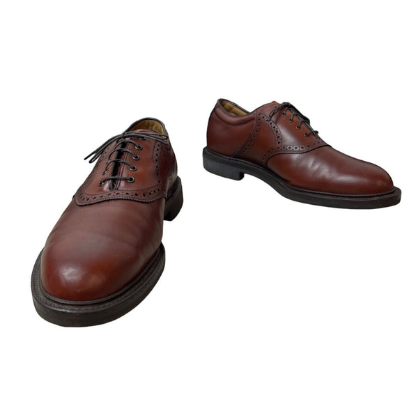 Johnston & Murphy Men's Brown Leather Noonan Saddle Oxford Sz 12W