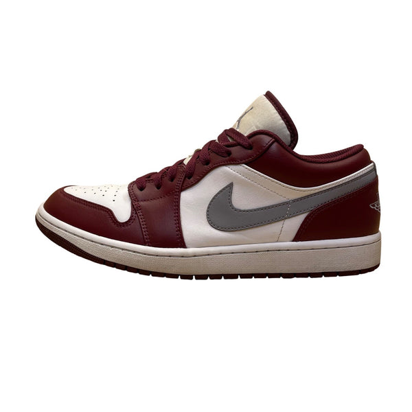 Nike Men’s Red White Leather Air Jordan 1 Low Classic Basketball Sneakers Sz 12