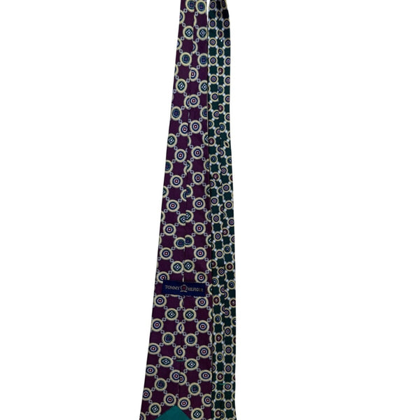 Tommy Hilfiger Mens Multi-Color 100% Italian Silk Patterned Ties