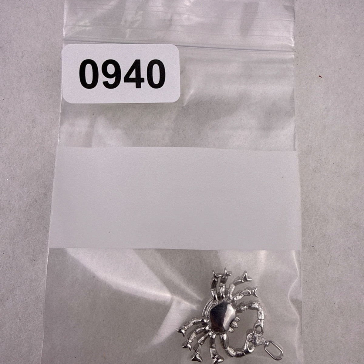 Silver Tone Metal Crab Necklace Pendant Charm Detailed Design