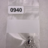 Silver Tone Metal Crab Necklace Pendant Charm Detailed Design