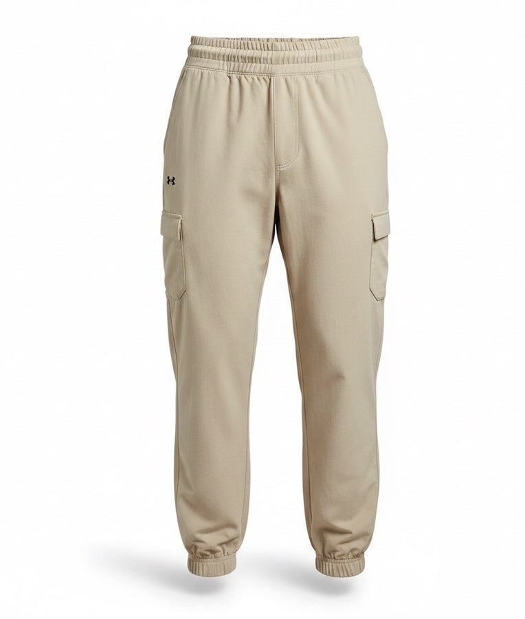 Under Armour Mens Beige Stretch & Loose Fit Cargo Joggers Size L