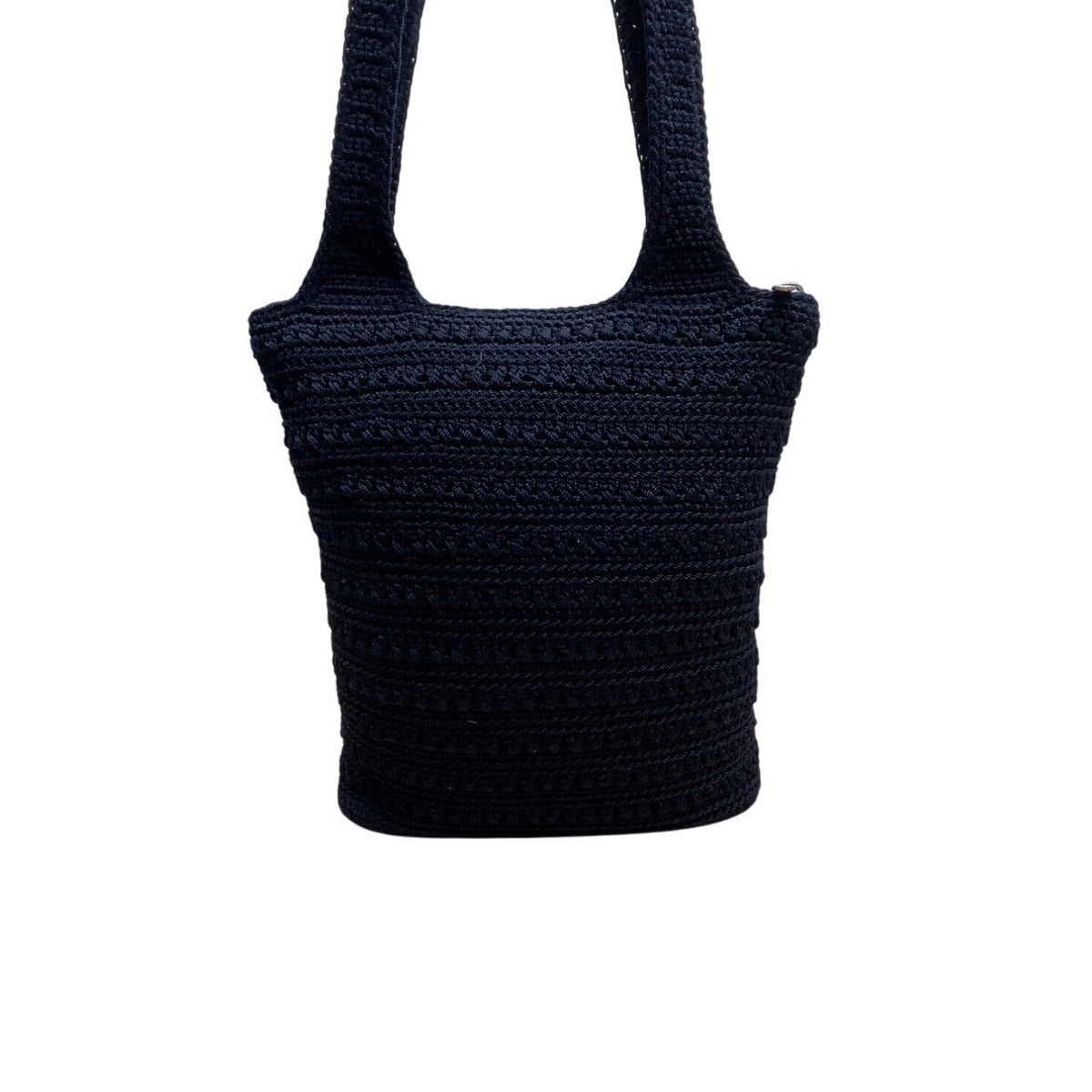 The Sak Women’s Navy Blue Crochet Zipper Closure Double Strap Shoulder Bag Sz M