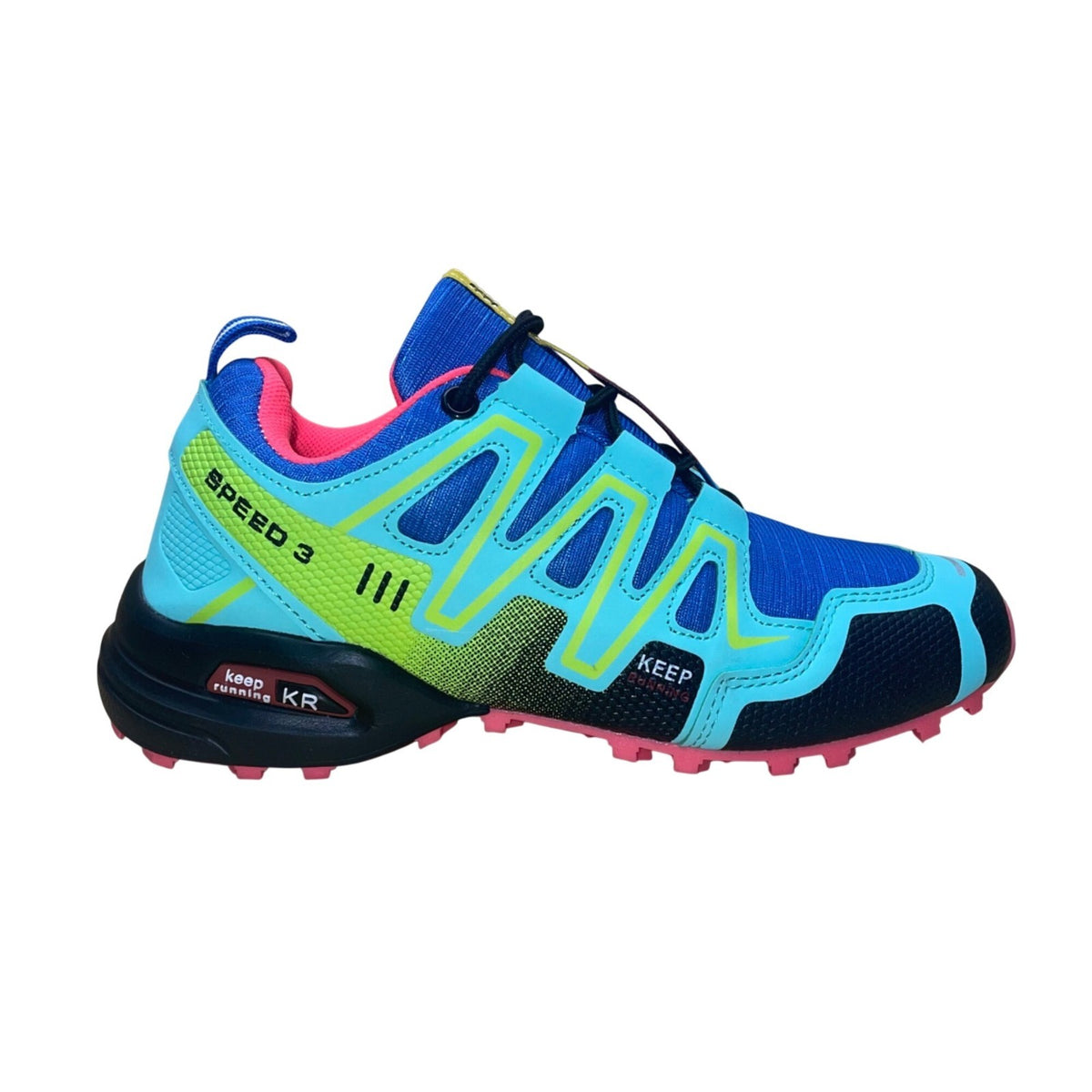 Keep Running Men’s Blue Speed 3 Athletic Hiking Shoes Size EU37/US6.5