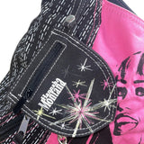 Disney Hannah Montana Pink & Black Tote Bag With Chain Detail & Buttons Graphic