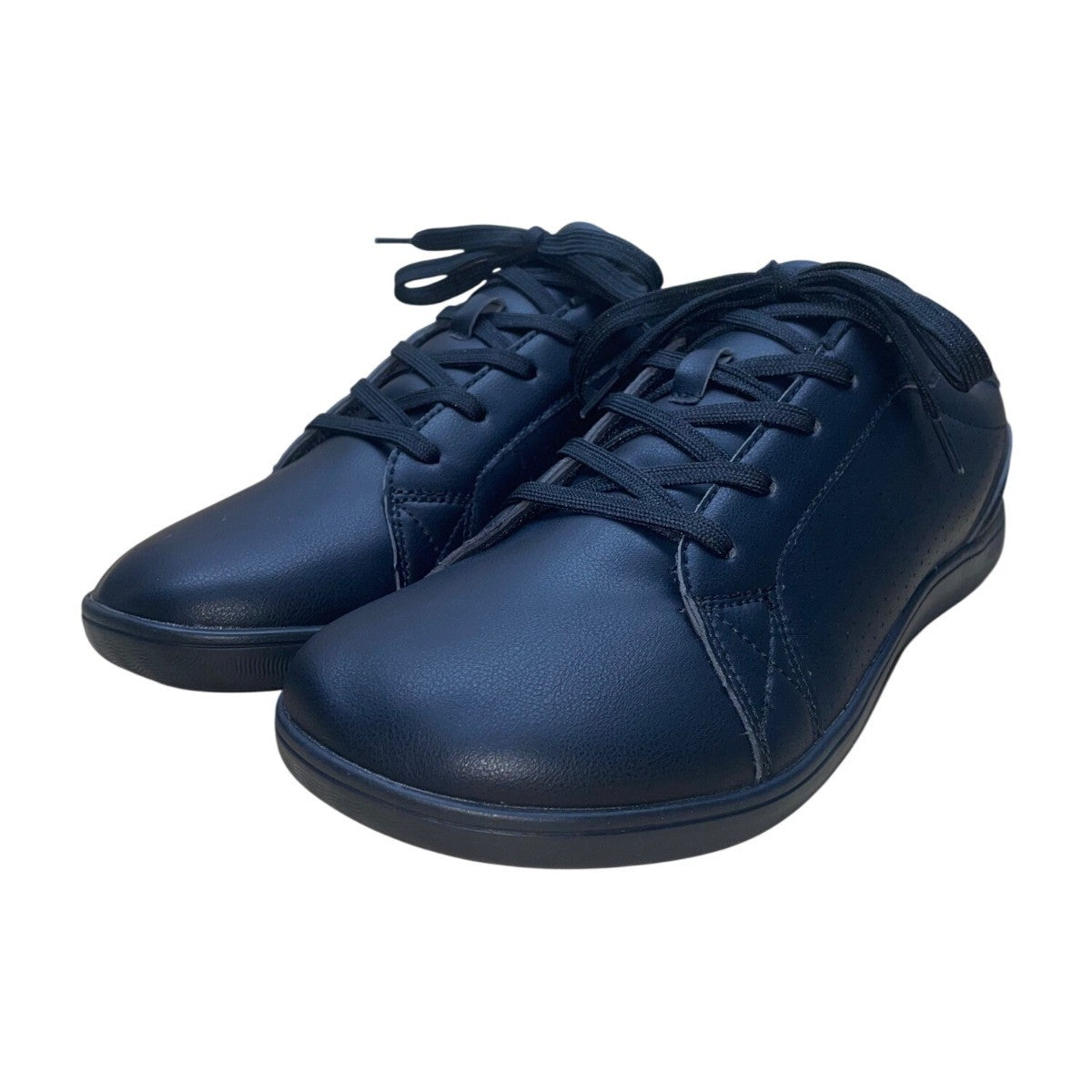 Relxfeet Men’s Black Faux Leather Lace-Up Barefoot Casual Sneakers Size 44