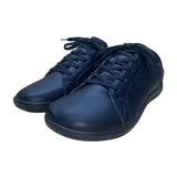 Relxfeet Men’s Black Faux Leather Lace-Up Barefoot Casual Sneakers Size 44