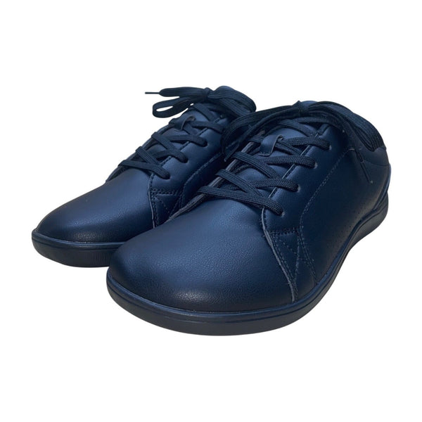 Relxfeet Men’s Black Faux Leather Lace-Up Barefoot Casual Sneakers Size 44