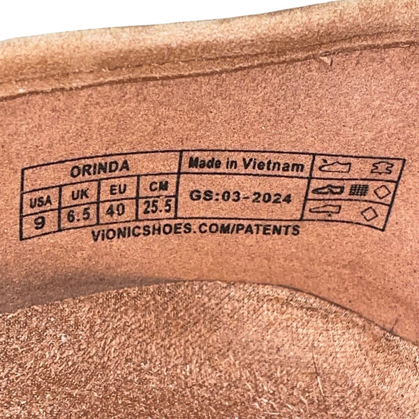 Women’s Camel Brown Suede Orinda Pointed Toe Ballet Flats Size 9