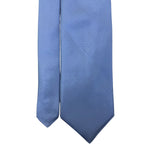 DKNY Mens Silver 100% Silk Textured Necktie Ribbed Detail Made In USA